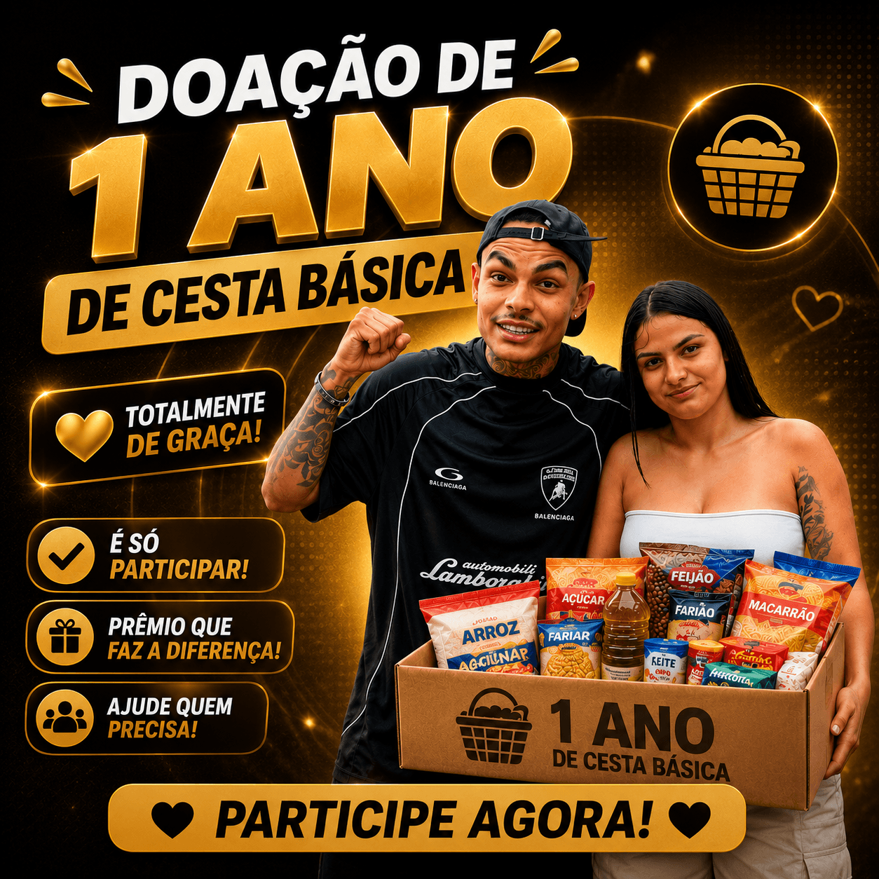 1 Ano de Cesta Básica